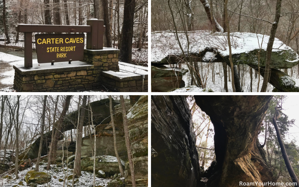 Three Bridges Trail in Carter Caves State Park. Three Bridges Trail in Carter Caves State Park.