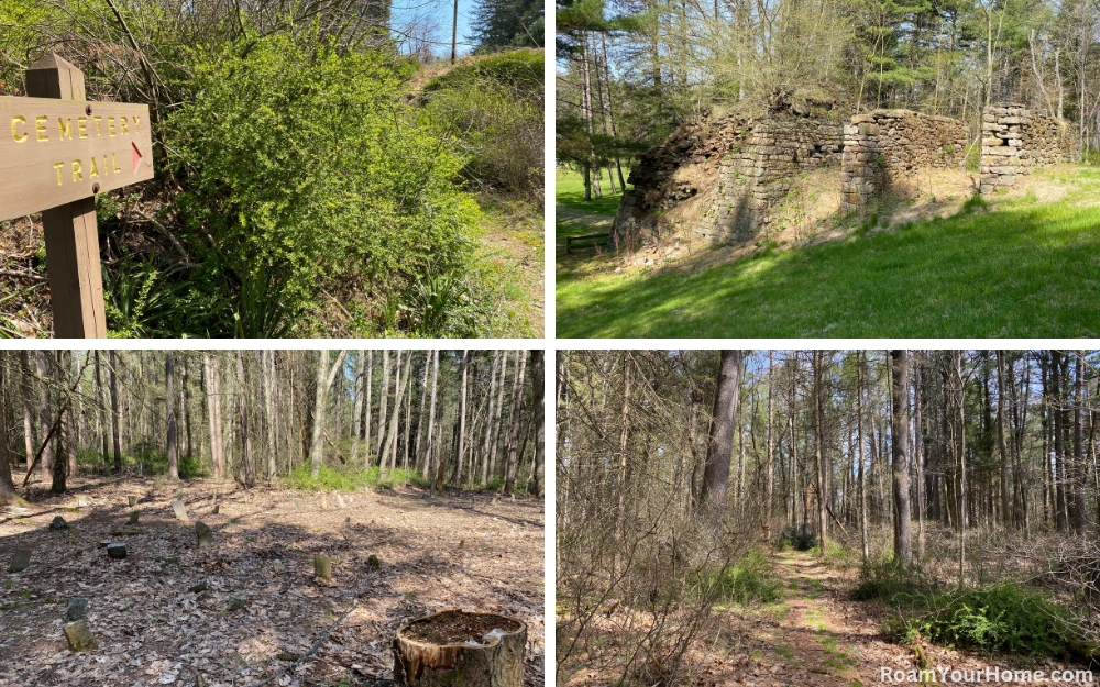 Cemetery Trail in Trough Creek State Park Cemetery Trail in Trough Creek State Park